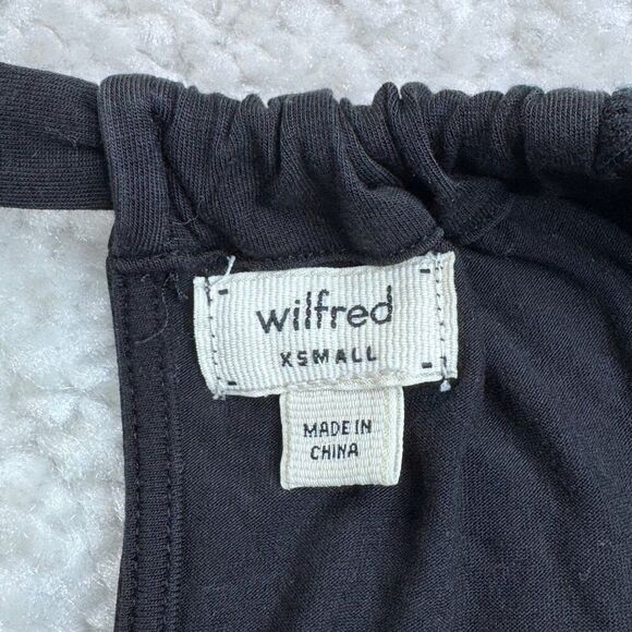 Wilfred Open Crossover Back Tunic Top Black XS FLAW - Picture 3 of 6